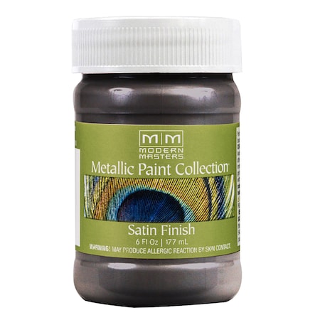 Modern Masters Metallic Paint, WaterBase, Smoke, 6 oz ME243